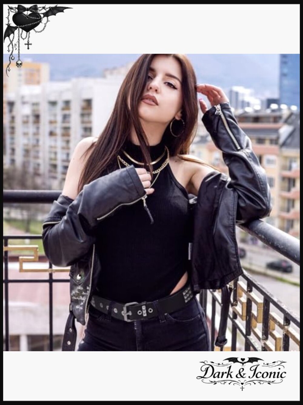 3 Pcs Y2K Star & Studded Belt Set - Double Grommet Punk - Picture 3 of 7